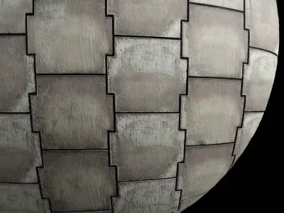 Tile Materials 29- Concrete Plates Pbr 4k Sbsar 3D model
