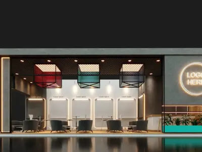 Exhibition Stand - 12m x 5m 3D model 3D model