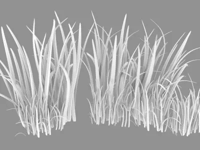 Tall Grass A Stylized Low-poly 3D model