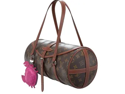 Louis Vuitton Papillon Bag Brown Low-poly 3D model