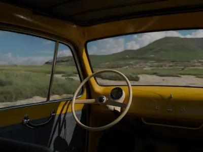 Fiat 500 Low-poly 3D model