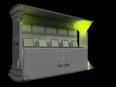  Booth Exhibition Stand a444b 3D model