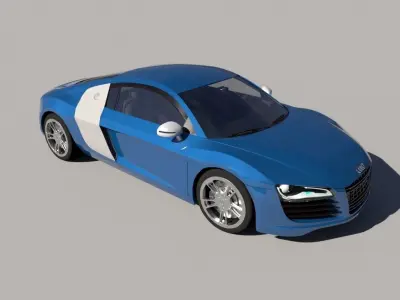 Audi R8 3D model 19