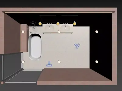 Bathroom Interior 3d Scene 3D model