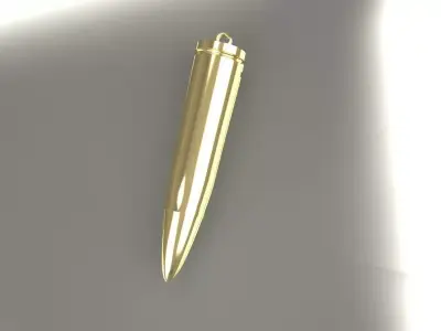 AK Bullet Pendant Gold Silver Platinum Luxury Jewelry  3D print model