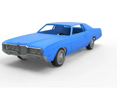 Shell and wheels LTD 1971 Scale 1 to 25 3D print model