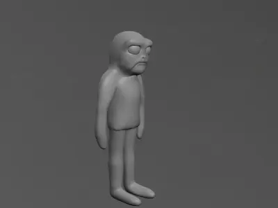 Human Frog Low-poly 3D model