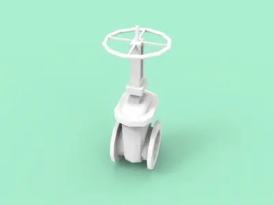 Gate valve 3D print model