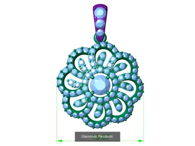 Jewelry Diamonds Pandants 12 file 3D Model Pack