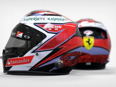 Kimi Raikkonen 2015 Style Racing helmet 3D model