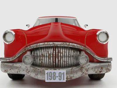 Car Buick rigged Model subdivision ready redshift 3D model