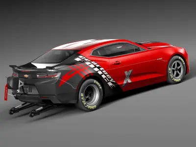 COPO Drag Race Car 3D model