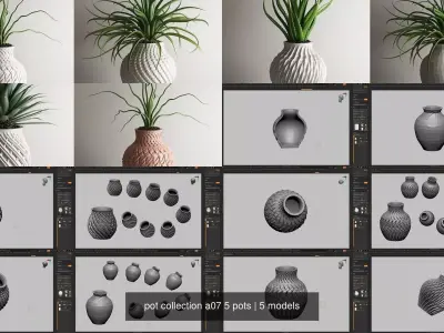 pot collection a07 5 pots