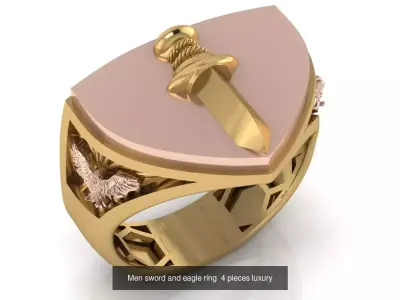 11 mens luxury ring symbol 3D Model Pack