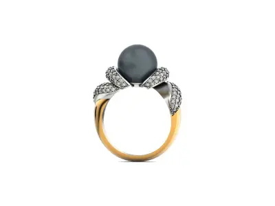 diamond pearl ring  1383 3D print model