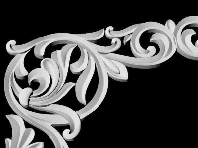 Central decor ornament for furniture 3D model 414