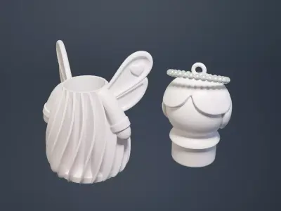 Angel Christmas tree decoration glowing 3D print model