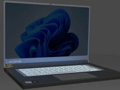 3D model laptop with mirror 3D model