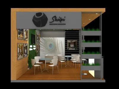 6mtr x 4mtr 3 side open exhibition stands models 3D print model