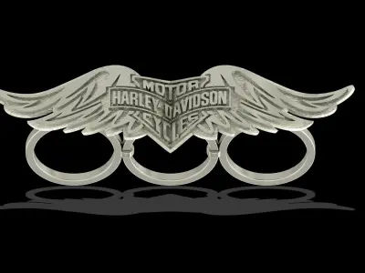Harley Davidson Wings Ring  3D print model