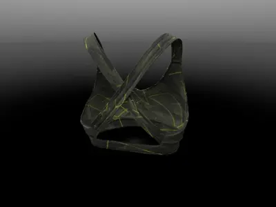 Female Camo top PBR 4k Low-poly 3D model