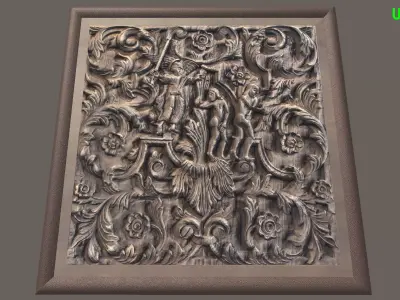 Wood Carving Low-poly 3D model