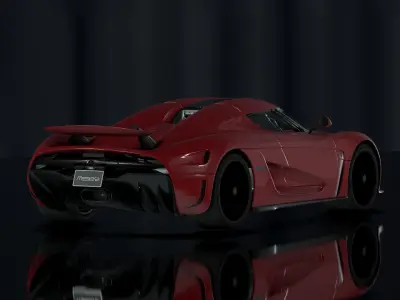 Koenigsegg Regera - photorealistic Low-poly 3D model