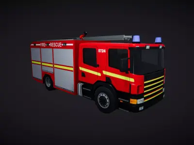 Truck Fire Engine 01 3D model