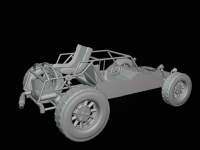 PUBG BUGGY - LOW POLY 3D Low-poly 3D model