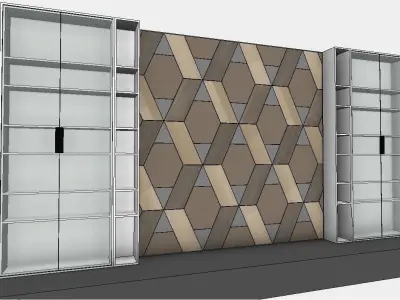 Accent wall Decorative Wall Panels Backdrop Revit Family  3D model