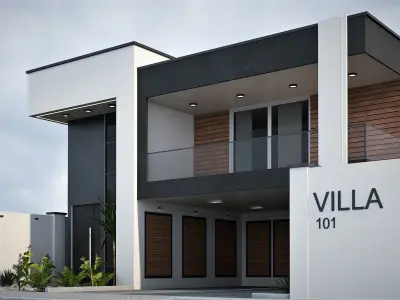 Villa house design  duplex - 101 3D model