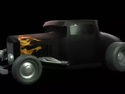 LowPoly HotRod Low-poly 3D model