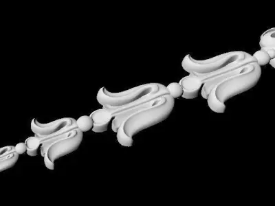 Central decor ornament for furniture 3D model 188