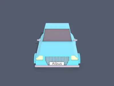 LowPoly car Low-poly 3D model 4