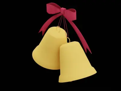 Christmas Bell  Low-poly 3D model