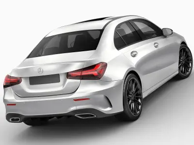 Mercedes A-class sedan 2 versions 3D model