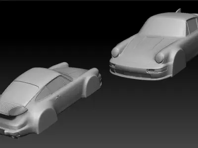 3D PRINTING MODEL OF A PORSCHE CAR   3D print model