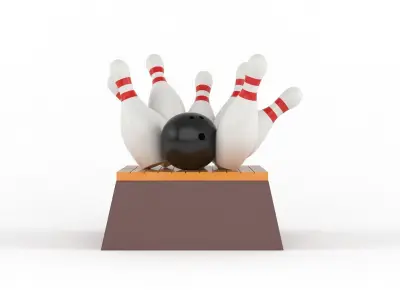 Bowling Trophy 3D model