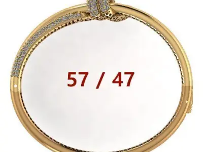 TIFFANY AND CO- KNOT BRACELET WITH SIDE LOCK-- LIGHTWEIGHT 3D print model