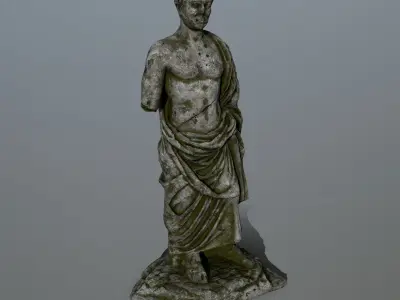 statue 5 roman Low-poly 3D model