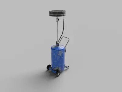 mobil oil waste strainer car repair tool Low-poly 3D model