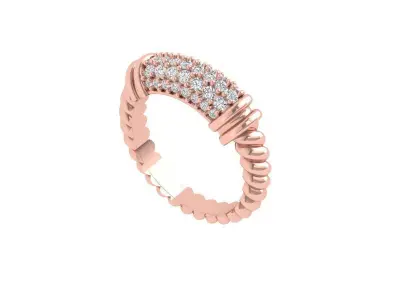 Wedding Art Deco Ring 3D print model buy