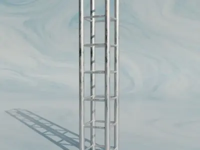 Steel Square Truss  5 models 3D Model Collection