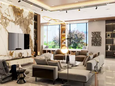 Interior Living room Project 3D model