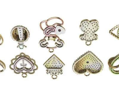 dijes- Colgantes paquete de 10 surtidos -v- 3D print model