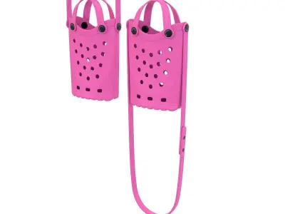 Balenciaga X Crocs Crossbody Phone Holder bag Low-poly 3D model