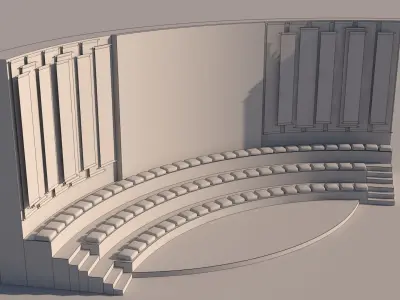 Arena with Scrolls 3D model