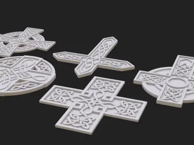 Celtic cross 3D model
