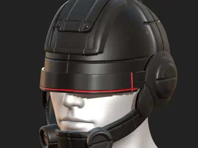 Helmet scifi fantasy futuristic military  Low-poly 3D model purchase