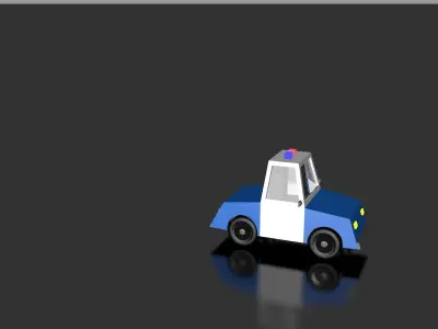 police car 3D model